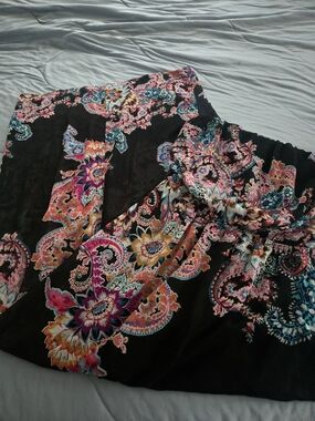 Black Floral Paisley Maxi Dress